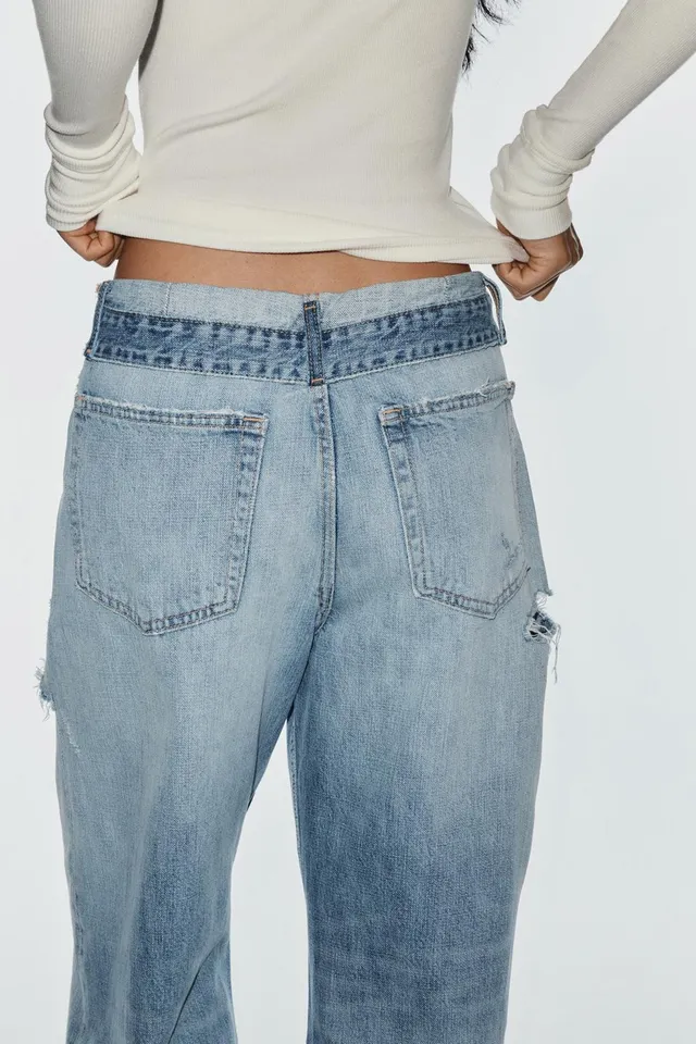 TRF MID-WAIST FOLDED WAISTBAND JEANS – image 6