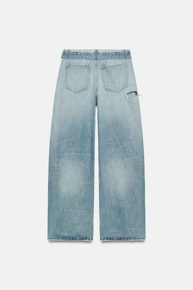 TRF MID-WAIST FOLDED WAISTBAND JEANS – image 8