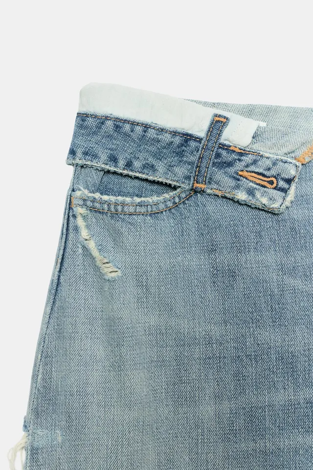 TRF MID-WAIST FOLDED WAISTBAND JEANS – image 9