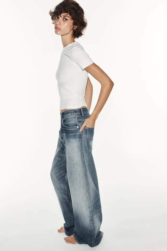 TRF HIGH-WAIST EXTRA WIDE-LEG JEANS – image 4