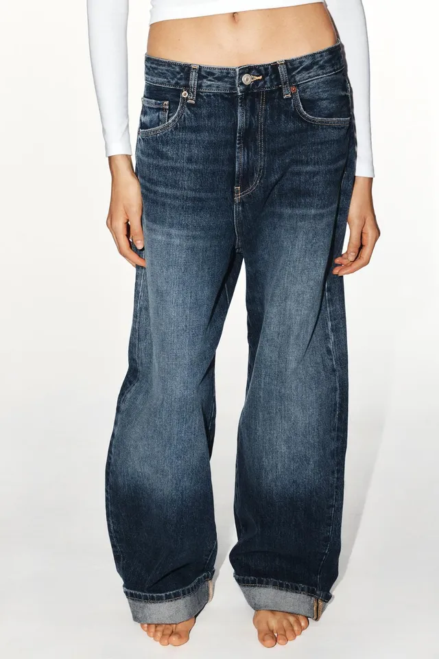 TRF MID-WAIST BAGGY FOLDED JEANS – image 2