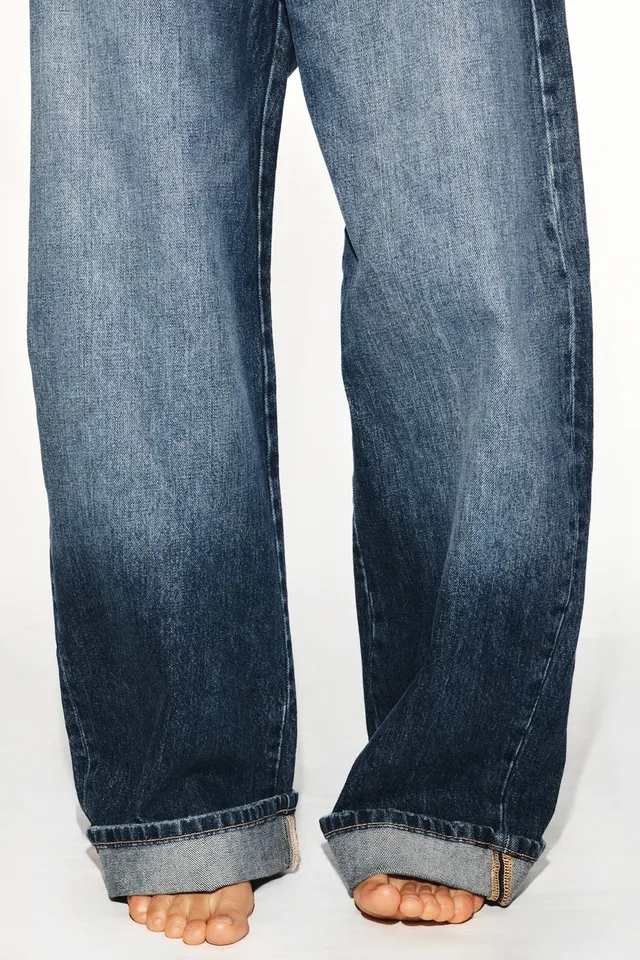 TRF MID-WAIST BAGGY FOLDED JEANS – image 4