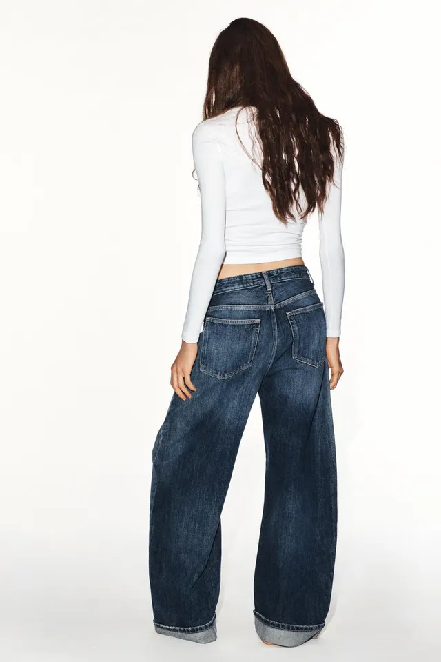 TRF MID-WAIST BAGGY FOLDED JEANS – image 6