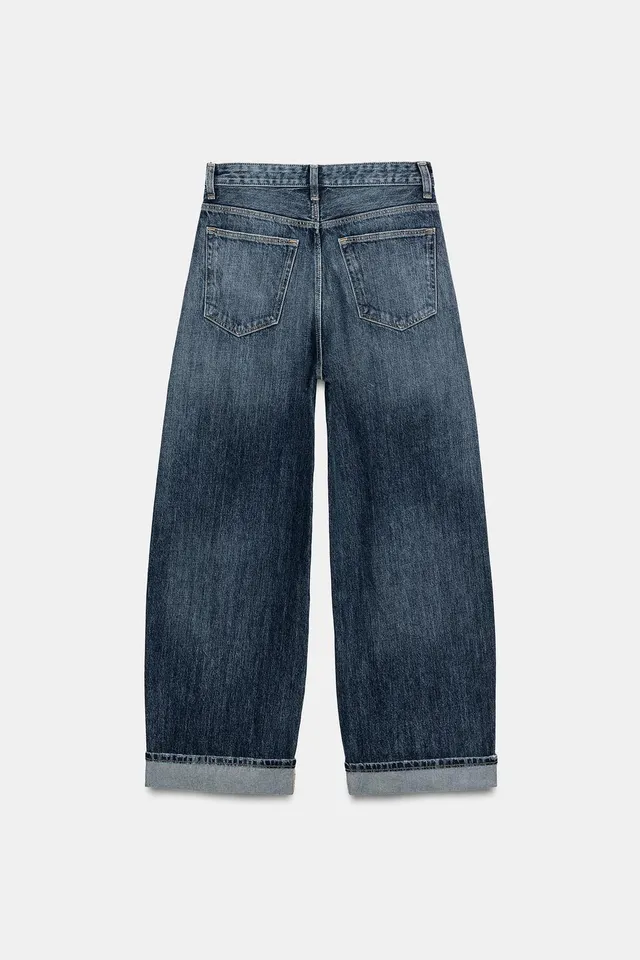 TRF MID-WAIST BAGGY FOLDED JEANS – image 9