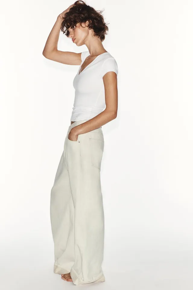 TRF MID-WAIST BAGGY FOLDED JEANS – image 4