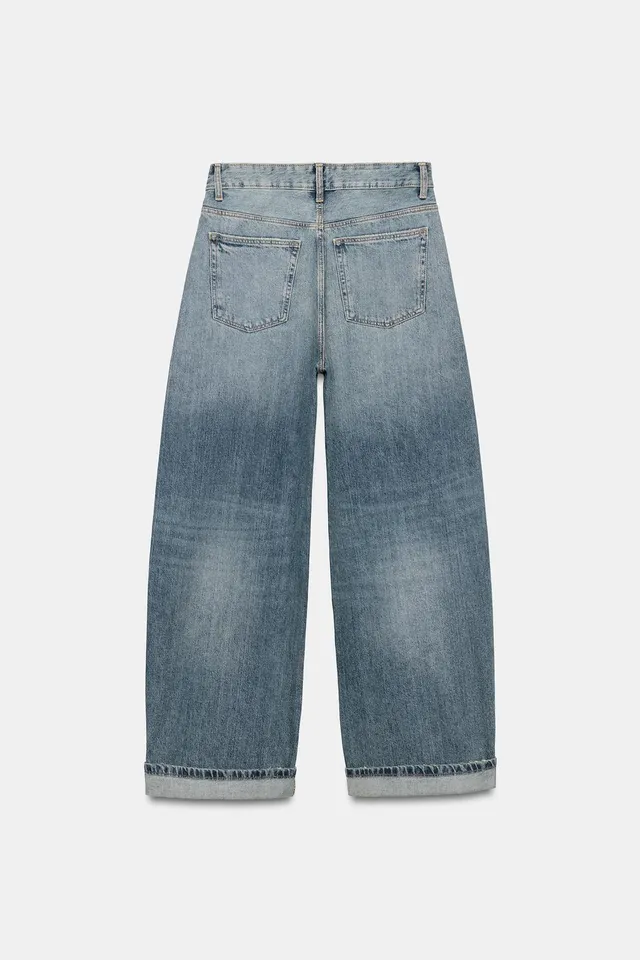 TRF MID-WAIST BAGGY FOLDED JEANS – image 8