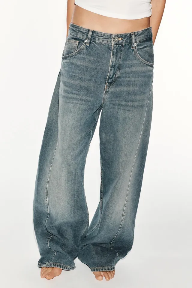 TRF MID-WAIST BAGGY OVERSIZE SEAMED JEANS – image 2