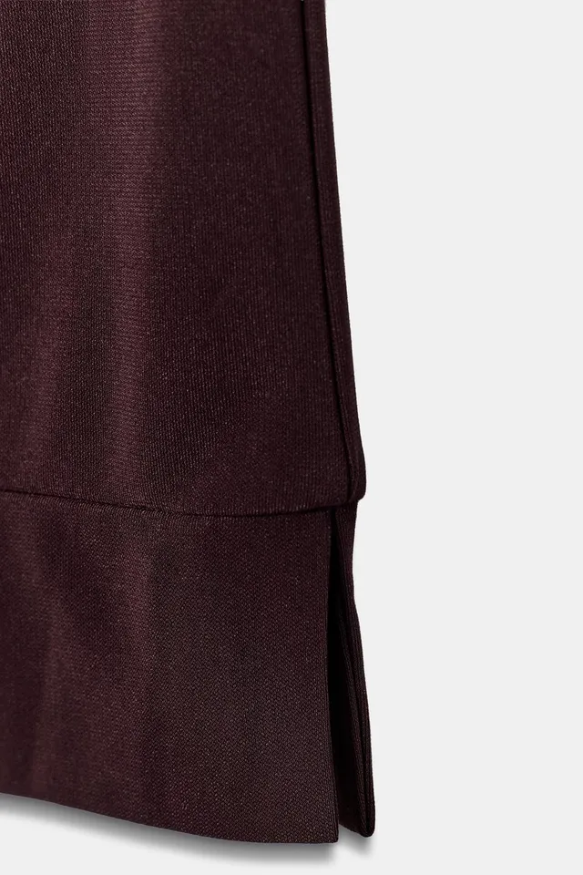 STRAIGHT-LEG CREPE TROUSERS WITH SLITS – image 8