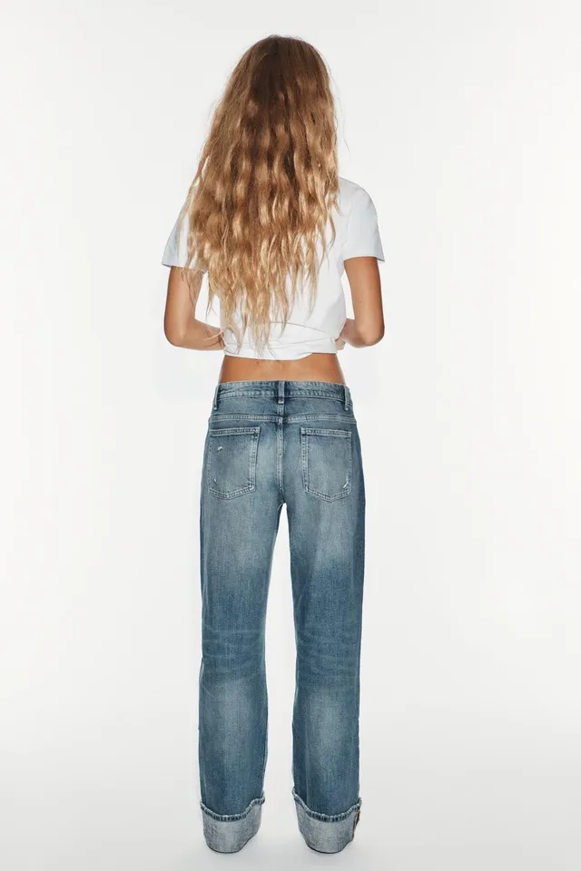 TRF LOOSE FOLDED LOW-RISE JEANS – image 5