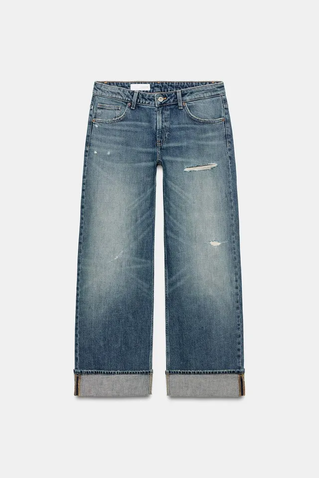 TRF LOOSE FOLDED LOW-RISE JEANS – image 7