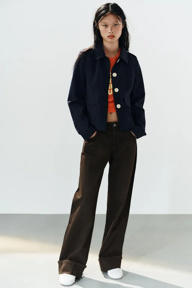 TRF FOLDED LOW-RISE JEANS