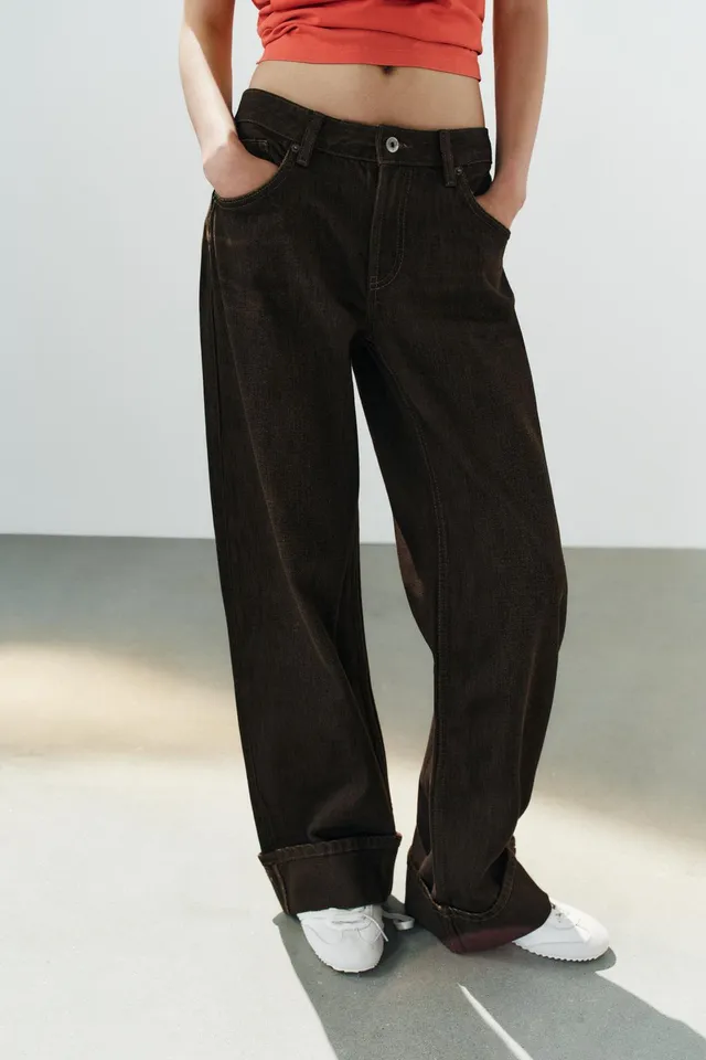TRF FOLDED LOW-RISE JEANS – image 3