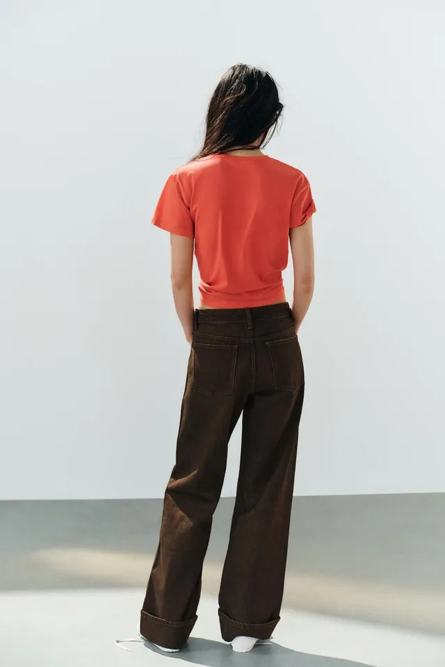 TRF FOLDED LOW-RISE JEANS – image 6