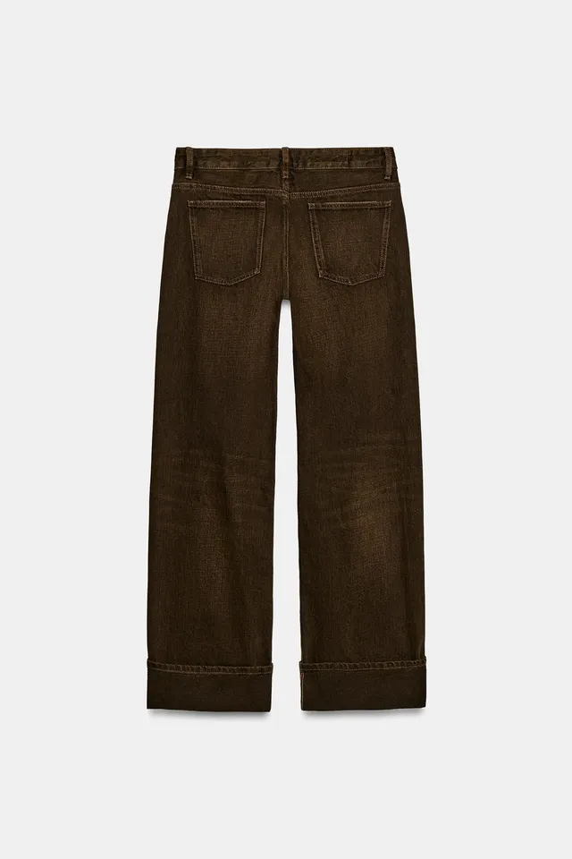 TRF FOLDED LOW-RISE JEANS – image 9