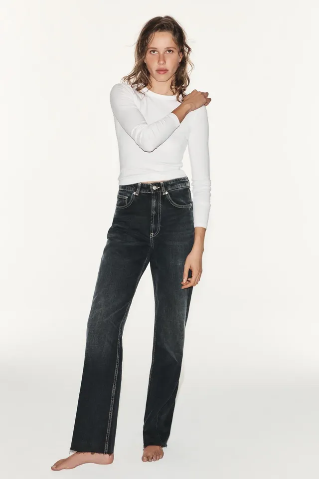 TRF HIGH-WAIST WIDE-LEG JEANS