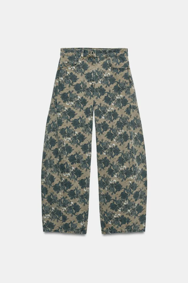 ZW COLLECTION ANKLE BALLOON mid-waist FLORAL JEANS – image 6
