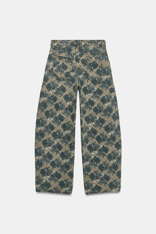 ZW COLLECTION ANKLE BALLOON mid-waist FLORAL JEANS – image 7