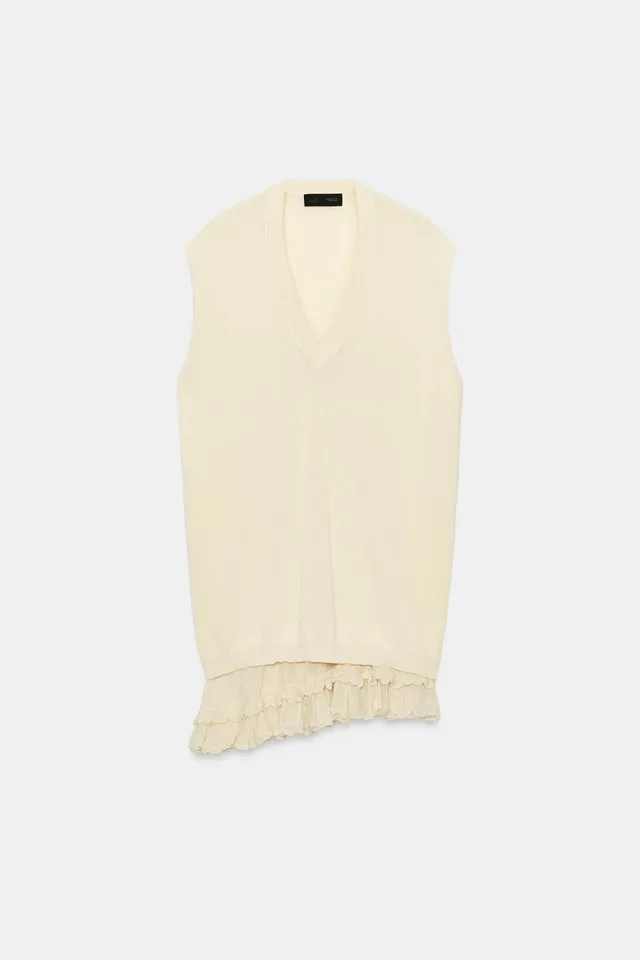 LONG COMBINED KNIT WAISTCOAT – image 4