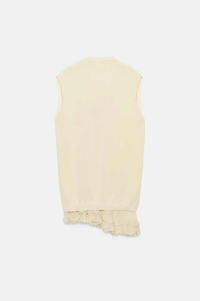 LONG COMBINED KNIT WAISTCOAT – image 5