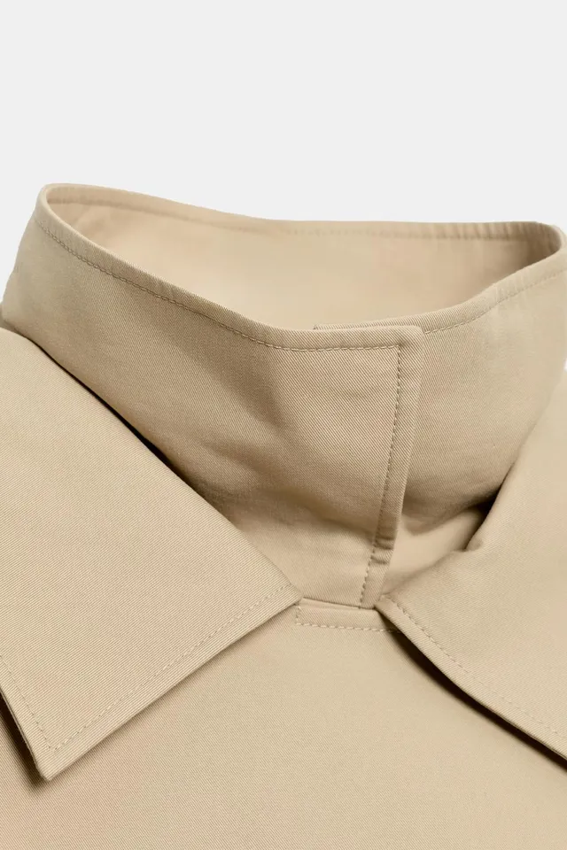 HIGH COLLAR OVERSIZE SHORT TRENCH COAT – image 10