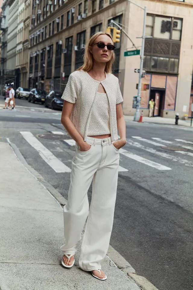 SEQUIN AND METALLIC THREAD KNIT TOP