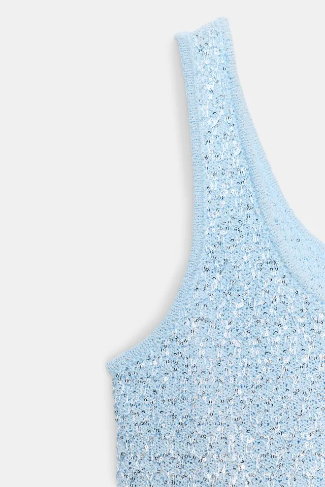 SEQUIN AND METALLIC THREAD KNIT TOP – image 10