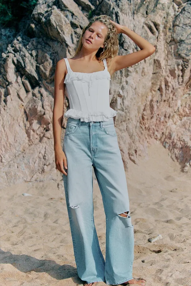 JEANS TRF EXTRA WIDE LEG TIRO ALTO – صورة 3
