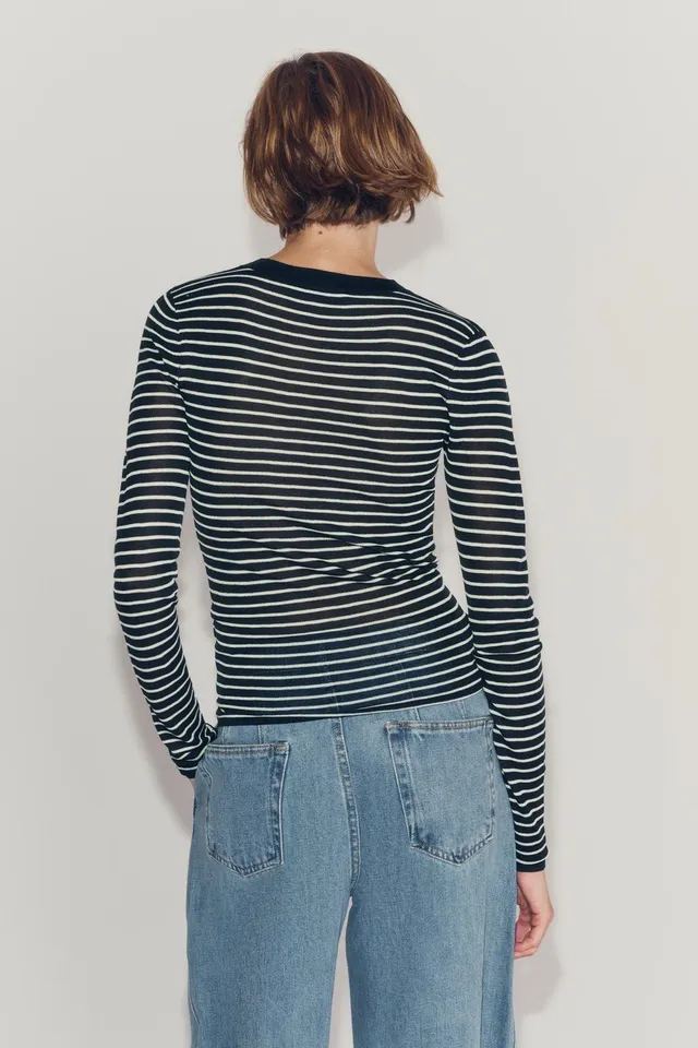كنزة تريكو ناعم مقلمة – صورة 4