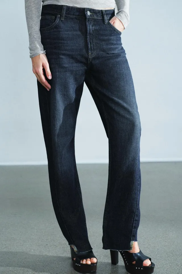 جينز ZW COLLECTION THE SPLIT SEAM بقصّة مستقيمة وخصر منخفض – صورة 9