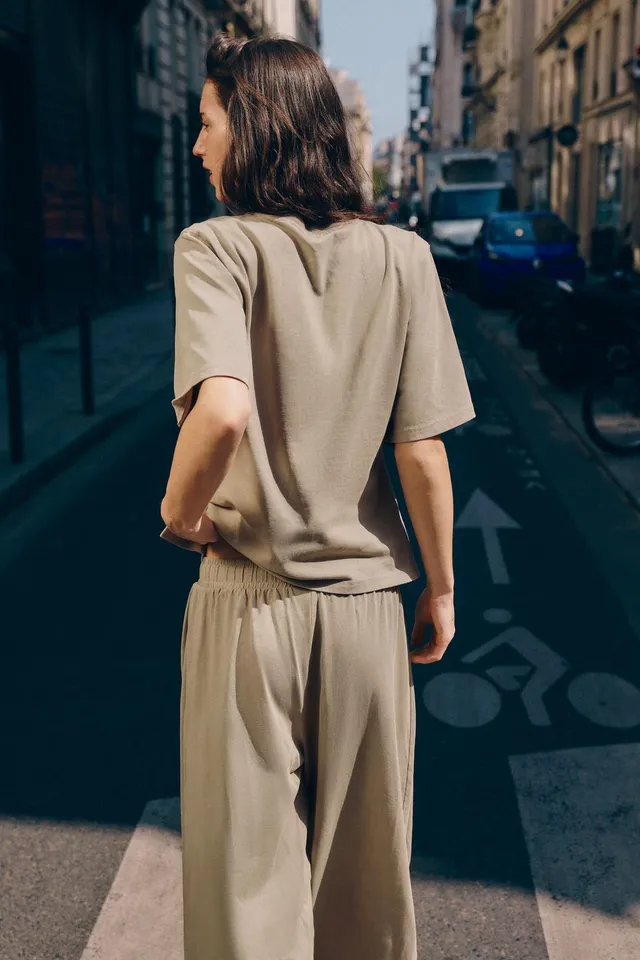 بنطلون قطني بثنيات – صورة 5
