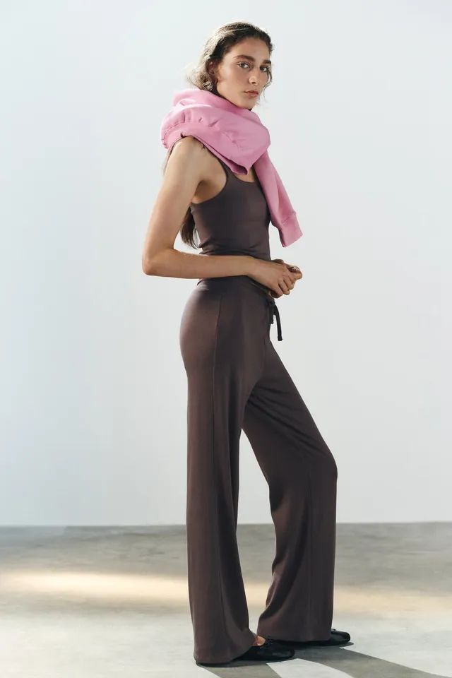 RIB STRAIGHT TROUSERS – image 3