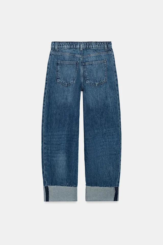 Z1975 MID-WAIST BAGGY JEANS WITH TURN-UP HEMS – image 8