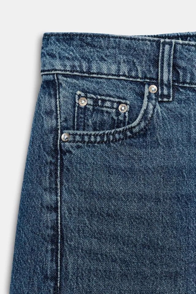 Z1975 MID-WAIST BAGGY JEANS WITH TURN-UP HEMS – image 9