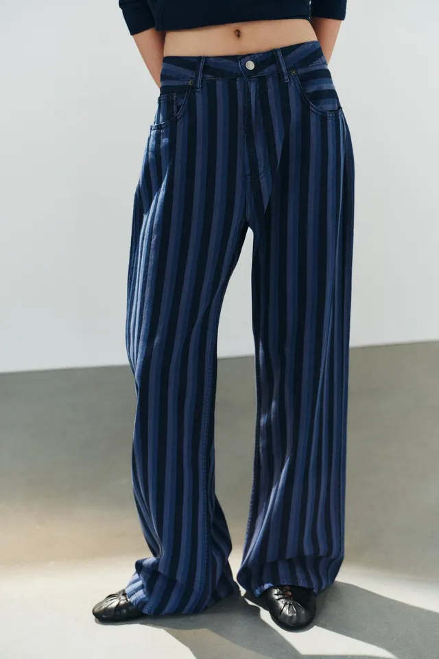 TRF MID-WAIST STRIPED JEANS – image 2