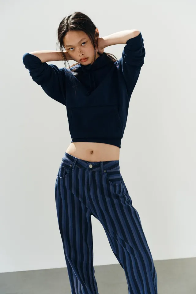 TRF MID-WAIST STRIPED JEANS – image 4