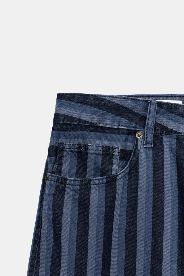 TRF MID-WAIST STRIPED JEANS – image 9