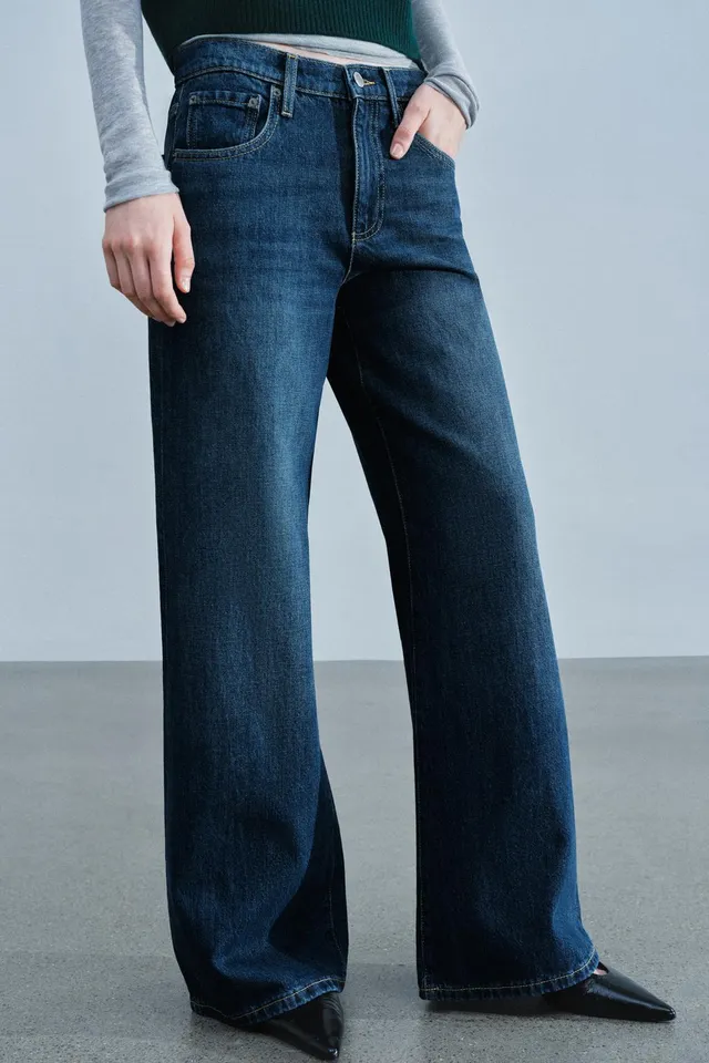 ZW COLLECTION LOW-RISE WIDE-LEG JEANS – image 2