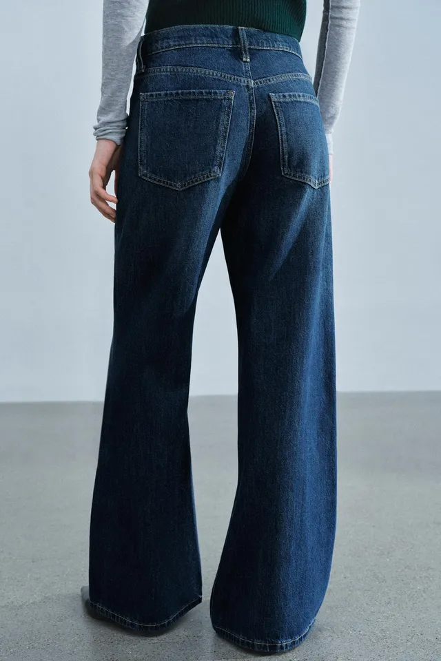 ZW COLLECTION LOW-RISE WIDE-LEG JEANS – image 3