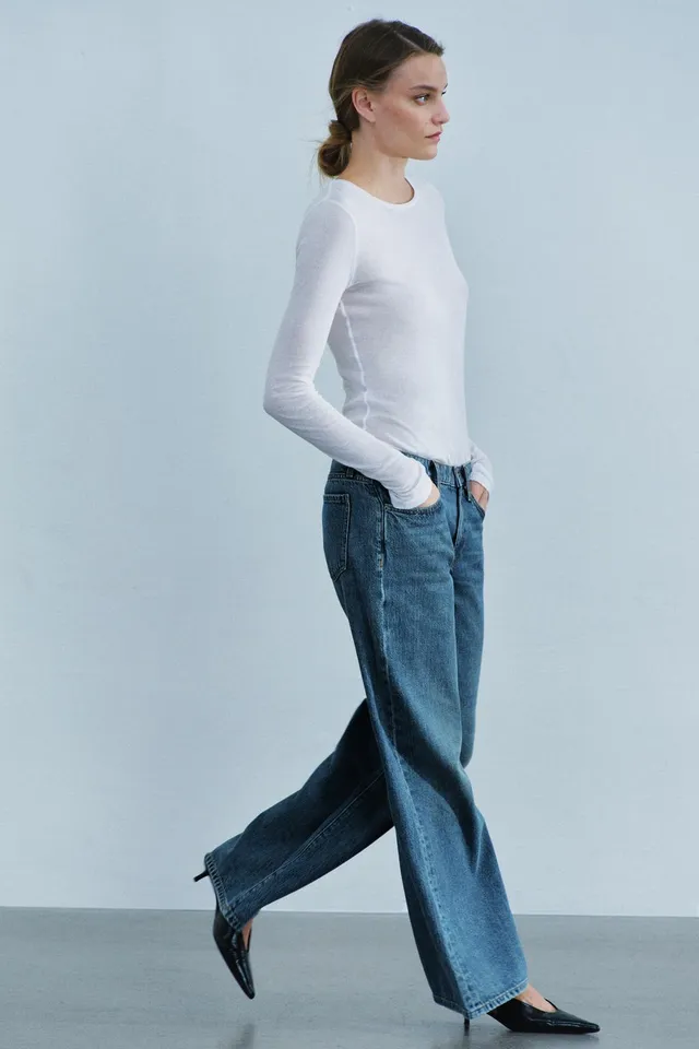 جينز ZW من مجموعة WIDE LEG بخصر منخفض – صورة 3
