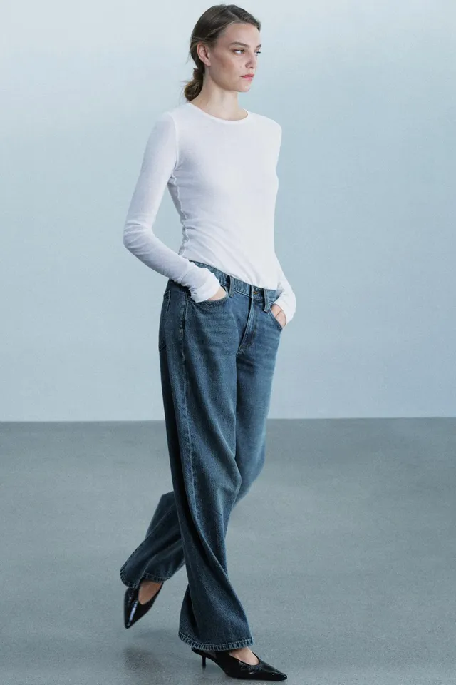 جينز ZW من مجموعة WIDE LEG بخصر منخفض – صورة 7