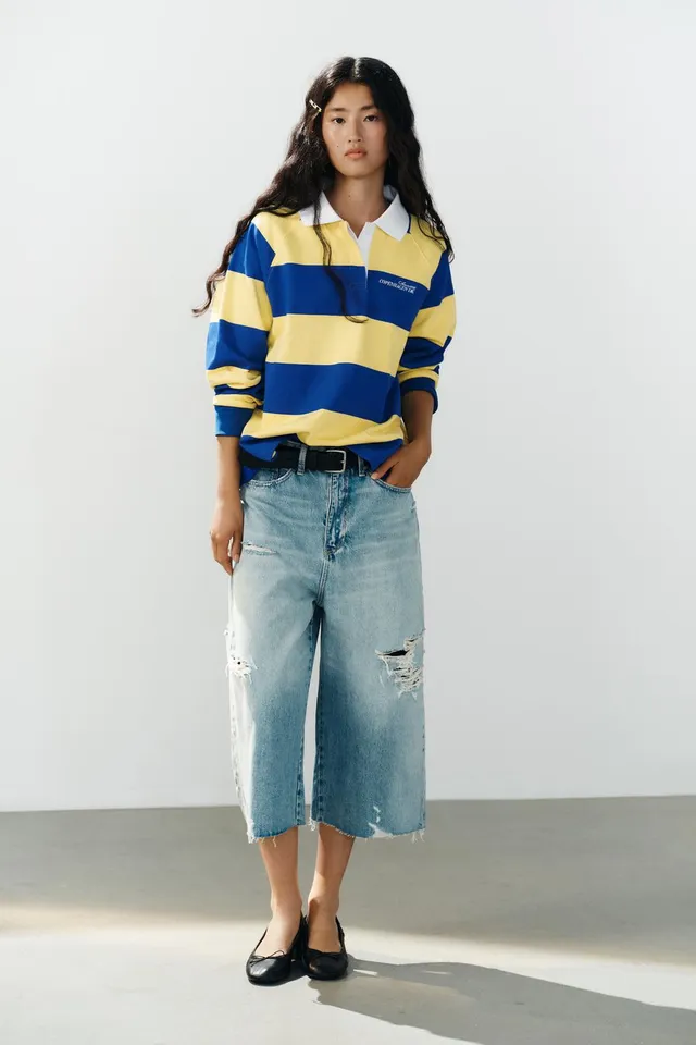 STRIPED EMBROIDERED POLO SHIRT