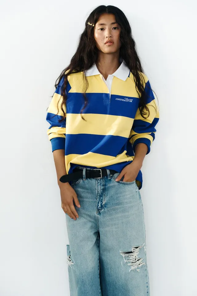 STRIPED EMBROIDERED POLO SHIRT – image 3
