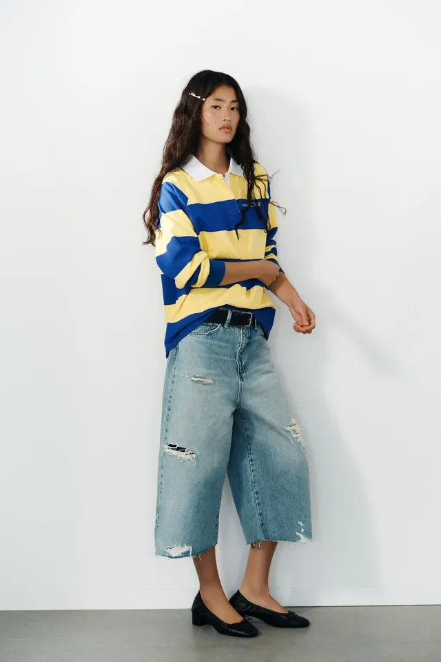 STRIPED EMBROIDERED POLO SHIRT – image 4