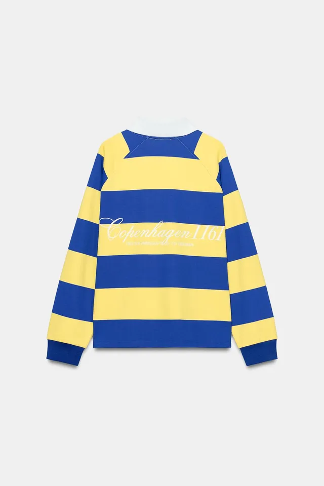 STRIPED EMBROIDERED POLO SHIRT – image 7