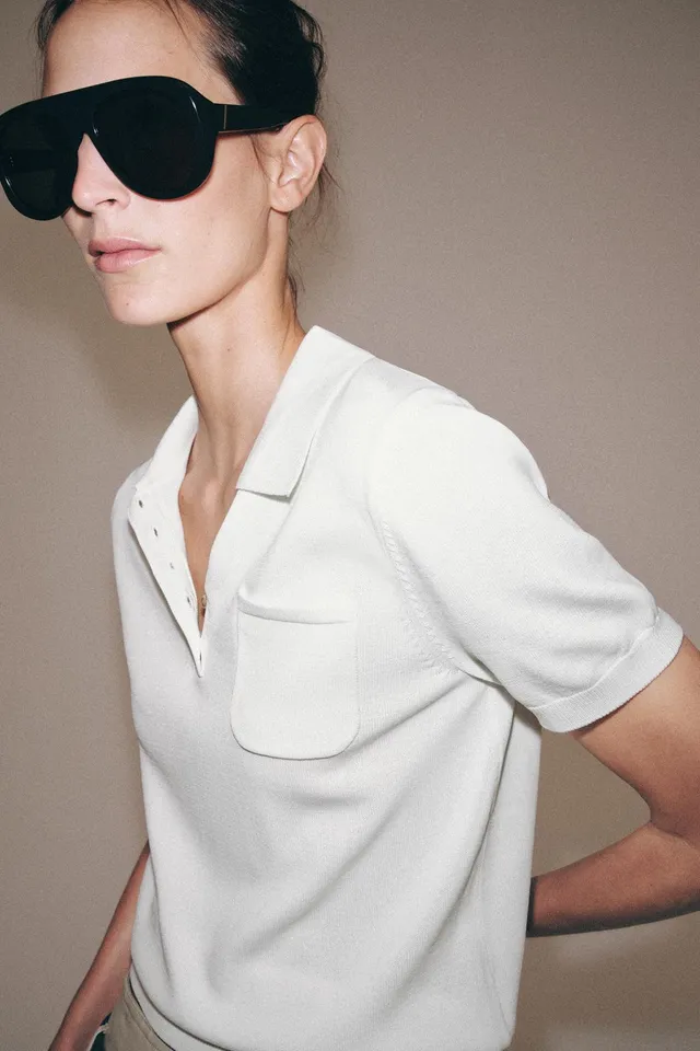SHORT SLEEVE KNIT POLO SHIRT – image 4