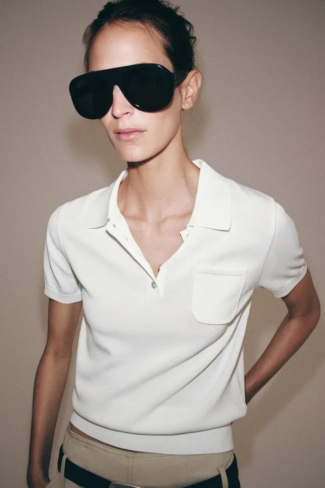 SHORT SLEEVE KNIT POLO SHIRT – image 5