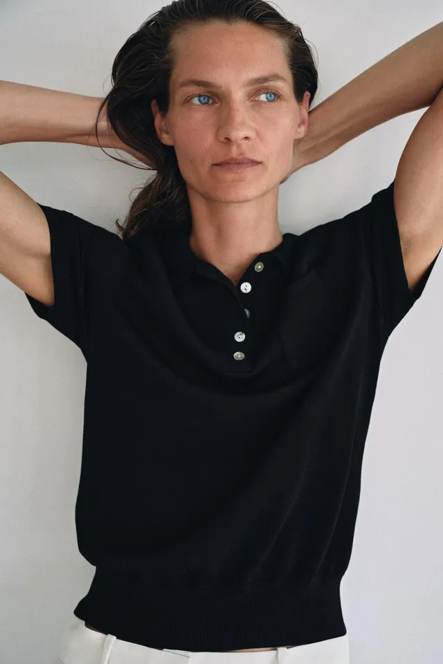 SHORT SLEEVE KNIT POLO SHIRT – image 2