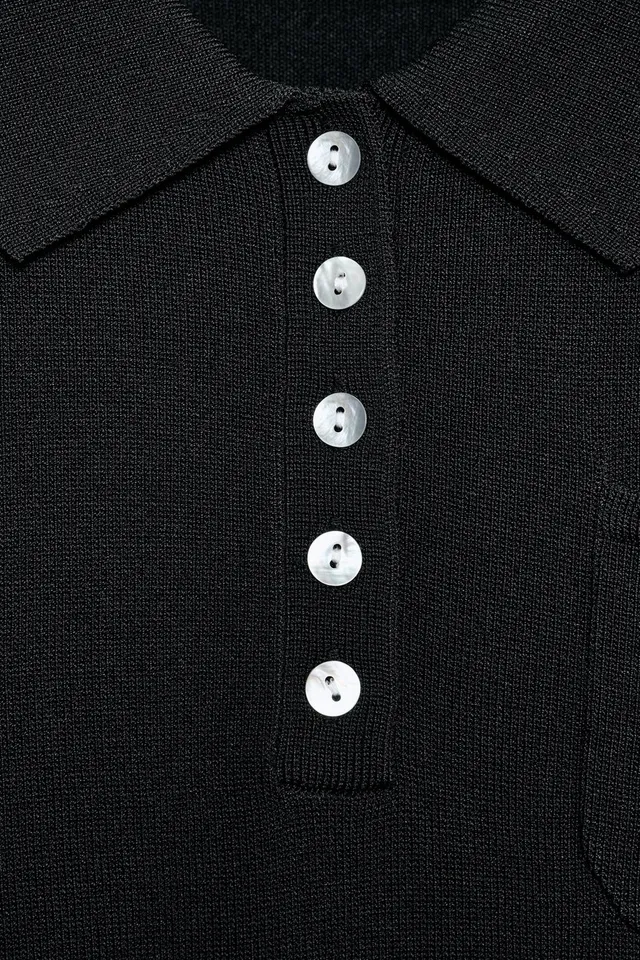 SHORT SLEEVE KNIT POLO SHIRT – image 9