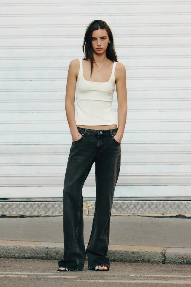 JEANS TRF WIDE LEG TIRO BAJO