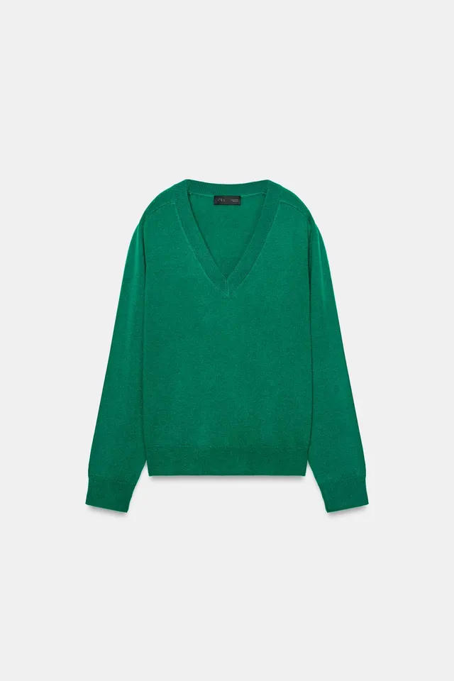 WOOL BLEND V-NECK JUMPER – image 3